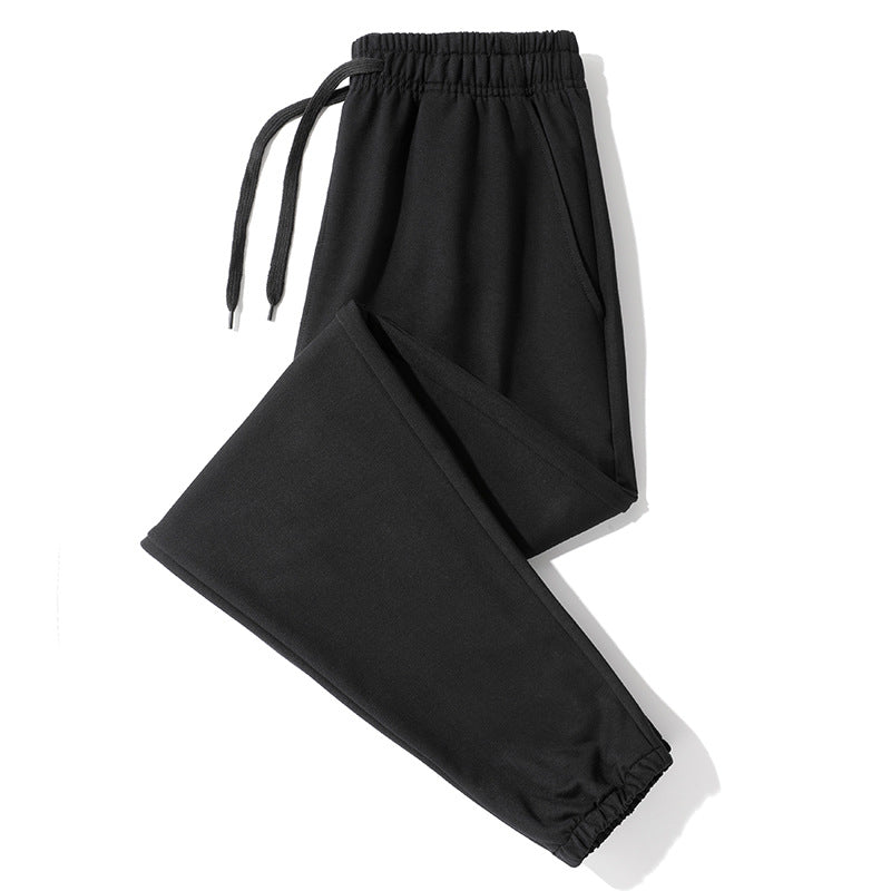 2025 Spring and Autumn Casual Sports Pants for Men, Knitted Imitation Cotton with Silky Finish, Versatile, Elasticated Cuffs, Comfortable Jogger Pants