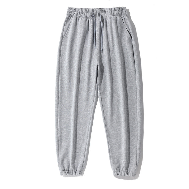 2025 Spring and Autumn Casual Sports Pants for Men, Knitted Imitation Cotton with Silky Finish, Versatile, Elasticated Cuffs, Comfortable Jogger Pants