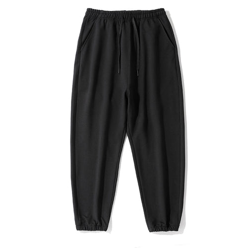 2025 Spring and Autumn Casual Sports Pants for Men, Knitted Imitation Cotton with Silky Finish, Versatile, Elasticated Cuffs, Comfortable Jogger Pants